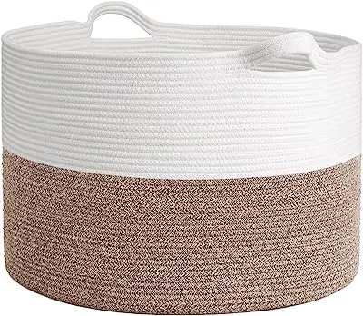 Woven Baby Laundry Blanket Basket Toy Basket with Handle Storage Comforter Cushions Thread Laundry Hamper