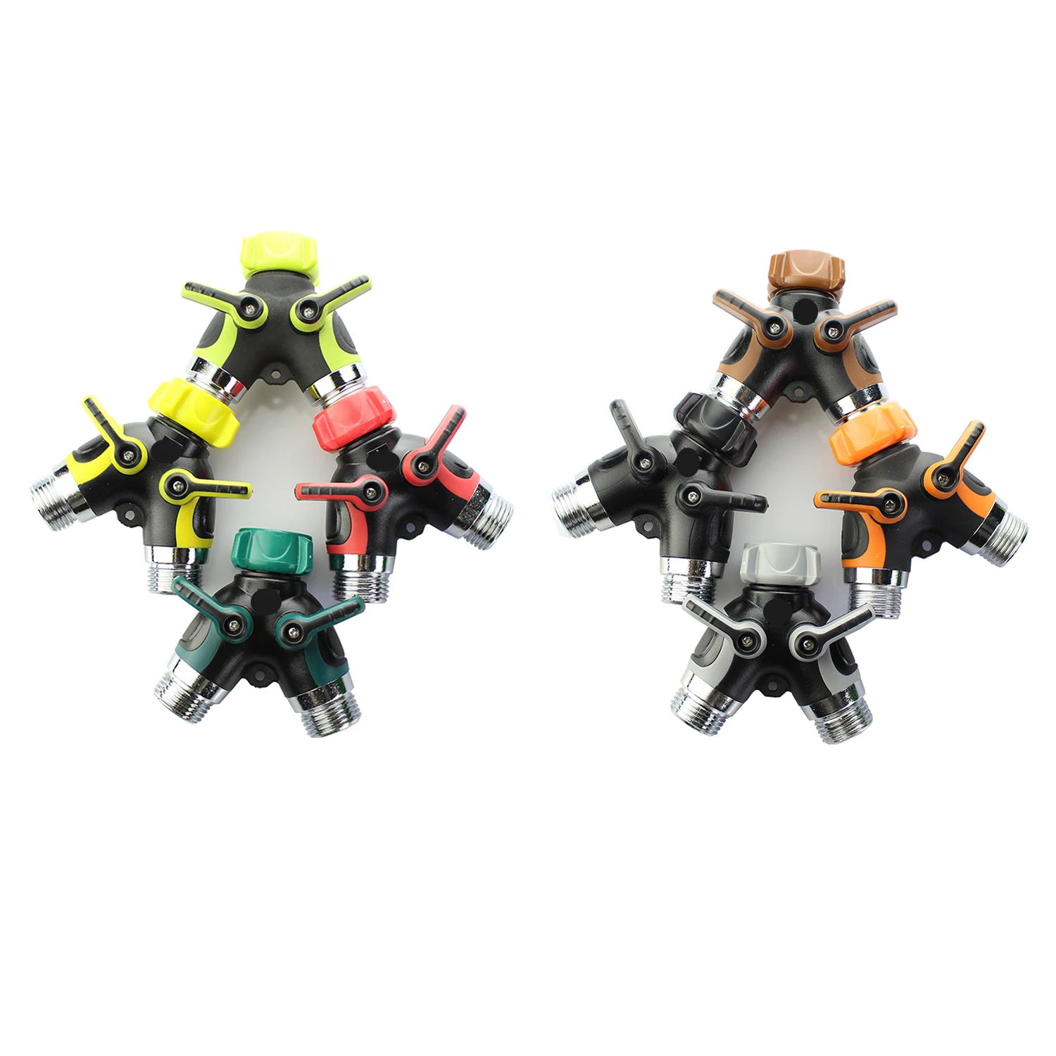 two way garden 3way hose y faucet splitter