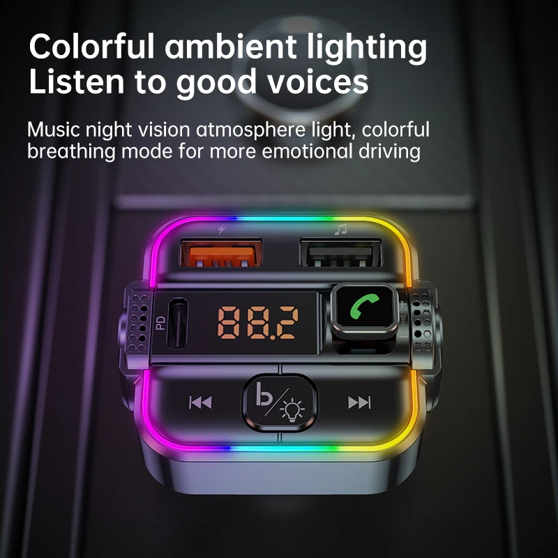 Bluetooth FM-передатчик беспроводной радио адаптер автомобильный комплект с двойной USB зарядкой автомобильное зарядное устройство MP3 плеер