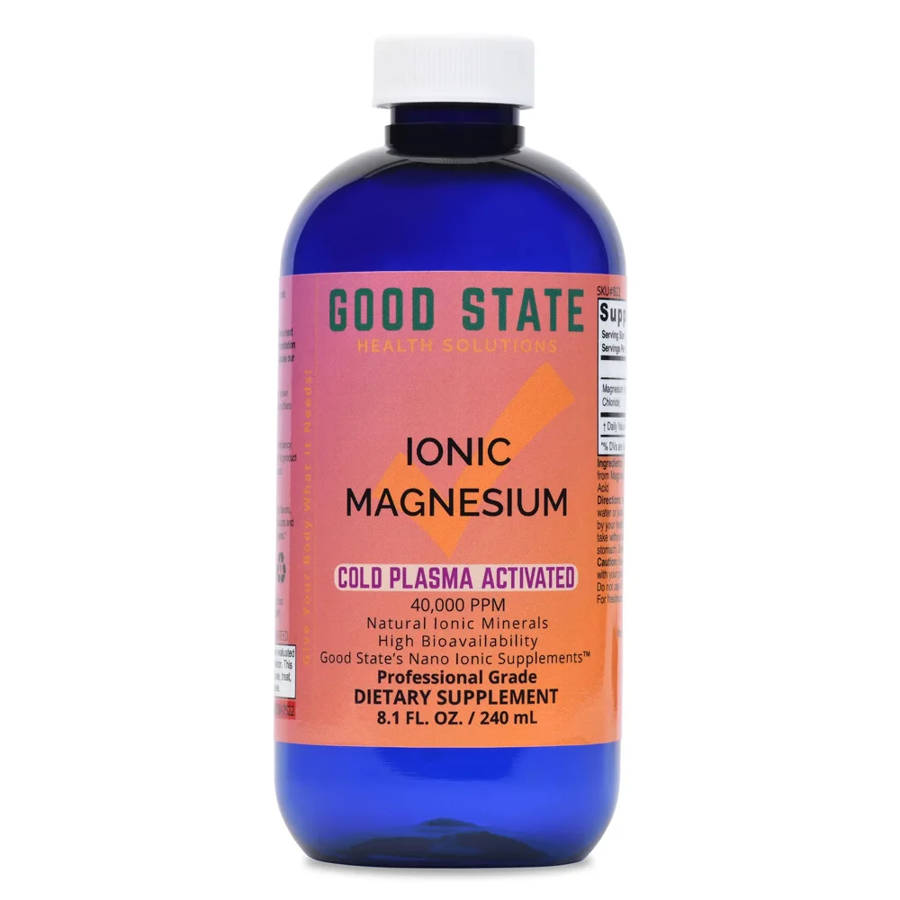Good State Professional Quality Cold Plasma-Activated Liquid Ionic Magnesium 100 mg per Serving 96 Servings Premium Quality