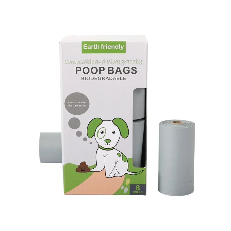 Corn Starch Custom Compostable Biodegradable Organic Portable Pet Dog Waste Disposal Picking Up Poop Garbage Bag