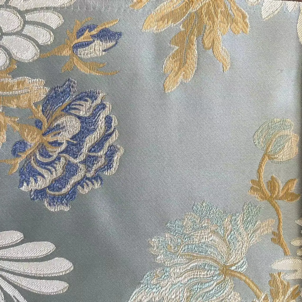 New product jacquard fabric smooth touch  brocade silk fabric for Upholstery fabric
