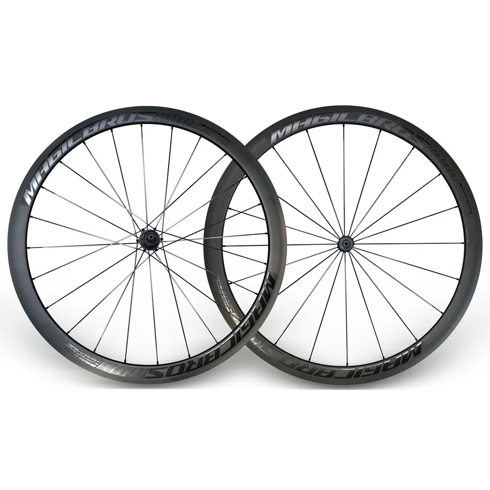 High Quality Carbon Wheel Hubs 40MM Road Cycling Competition Alloy Wheels V Brake 700c Road Bike Bicycle Wheelset