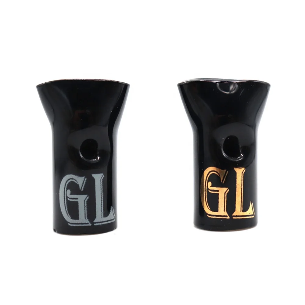 Black short glass filter tip flat mouth cone tip custom glass smoking rolling paper tips