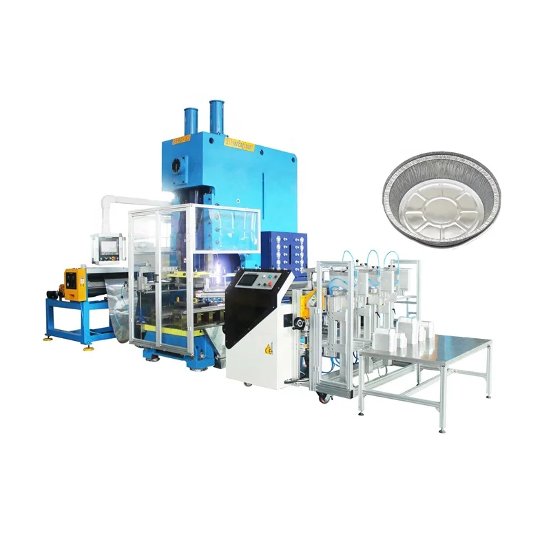 63t Fully automatic Aluminium foil disposable dishes container making machine from silverengineer