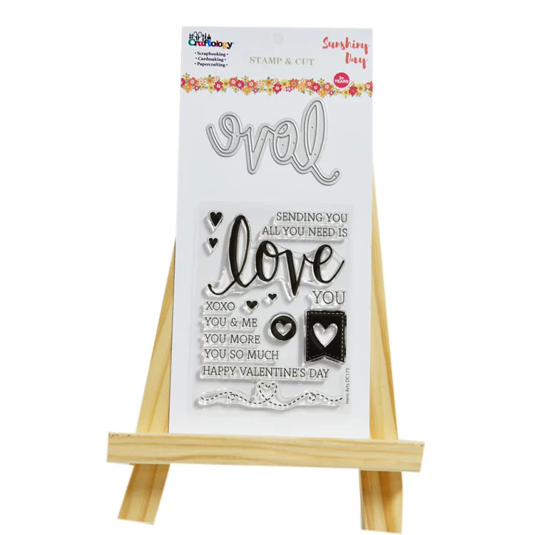 Animals Metal Cutting Die and Clear Stamp Set for DIY Scrapbooking