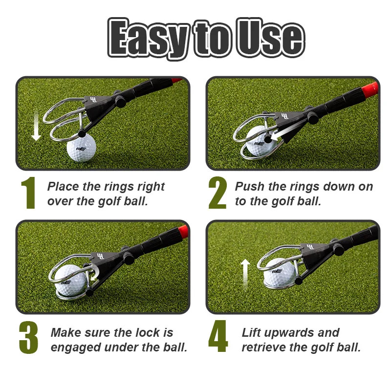 high quality Telescopic Golf Ball Retriever Custom Adjustable Length Golf Ball Picker For Golf Practice Ball