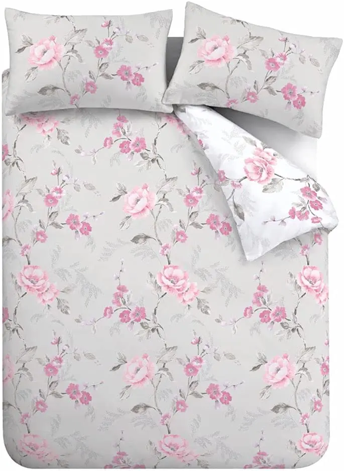 100% cotton washable fabric flower painting printed bed sheet set for bedroom