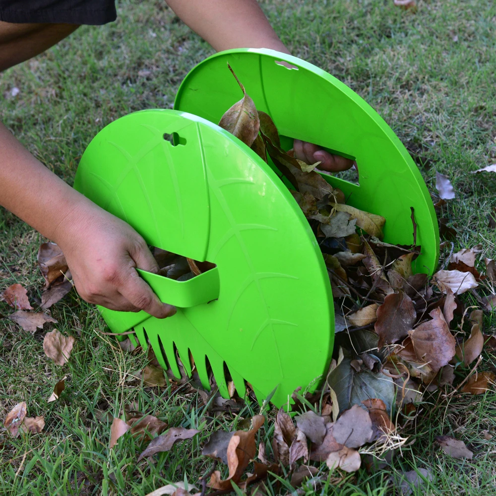 Garden Claws Leaf And Grass Rake Collector Plastic Garden Leaf Scoops Hand Leaf Rake