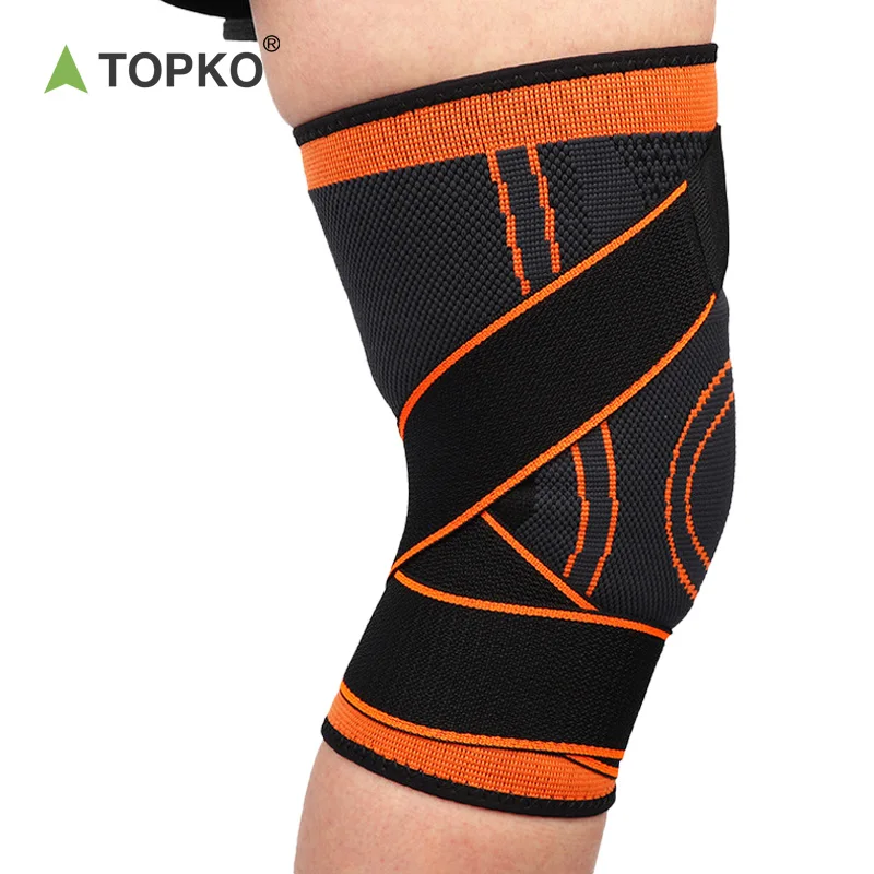TOPKO Fitness High Quality Knitted Nylon Sports Knee Pad Knee Support Knee Brace
