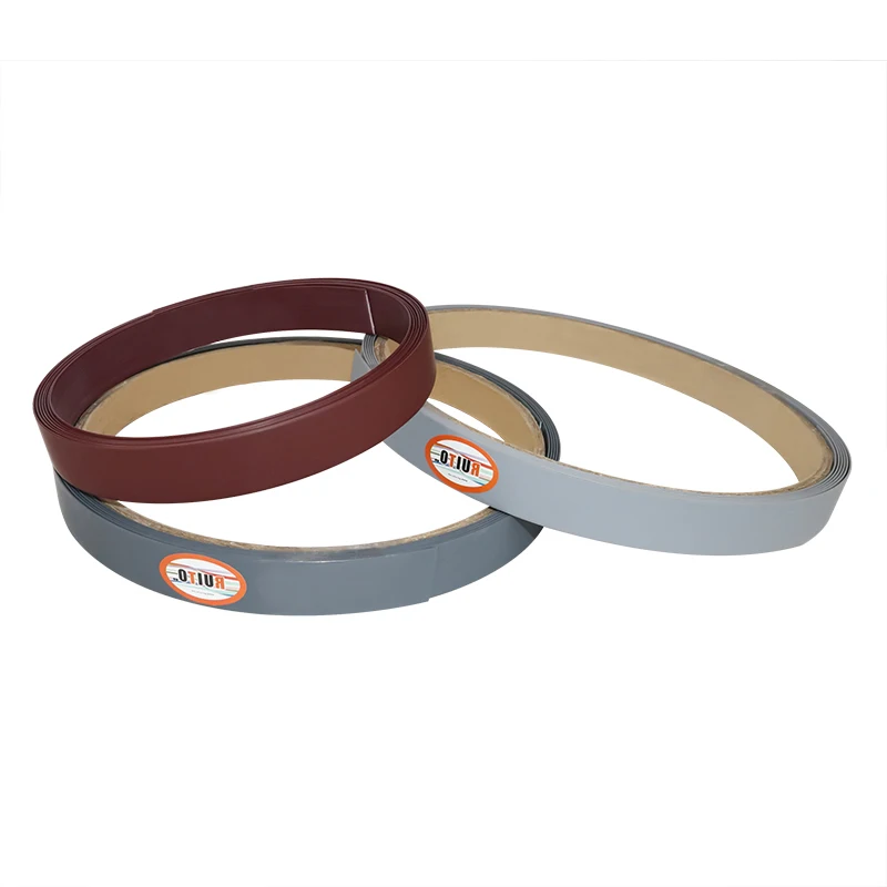 High grade waterproof edge strips wood grain pure color pvc edge banding for MDF board furniture