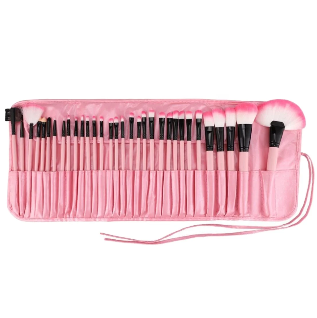 
Factory custom logo new bamboo wooden handle brushes make up brush set 32pcs 