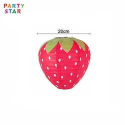 Competitive Price Kindergarten Decoration Foldable 3d Strawberry Shaped Paper Lantern