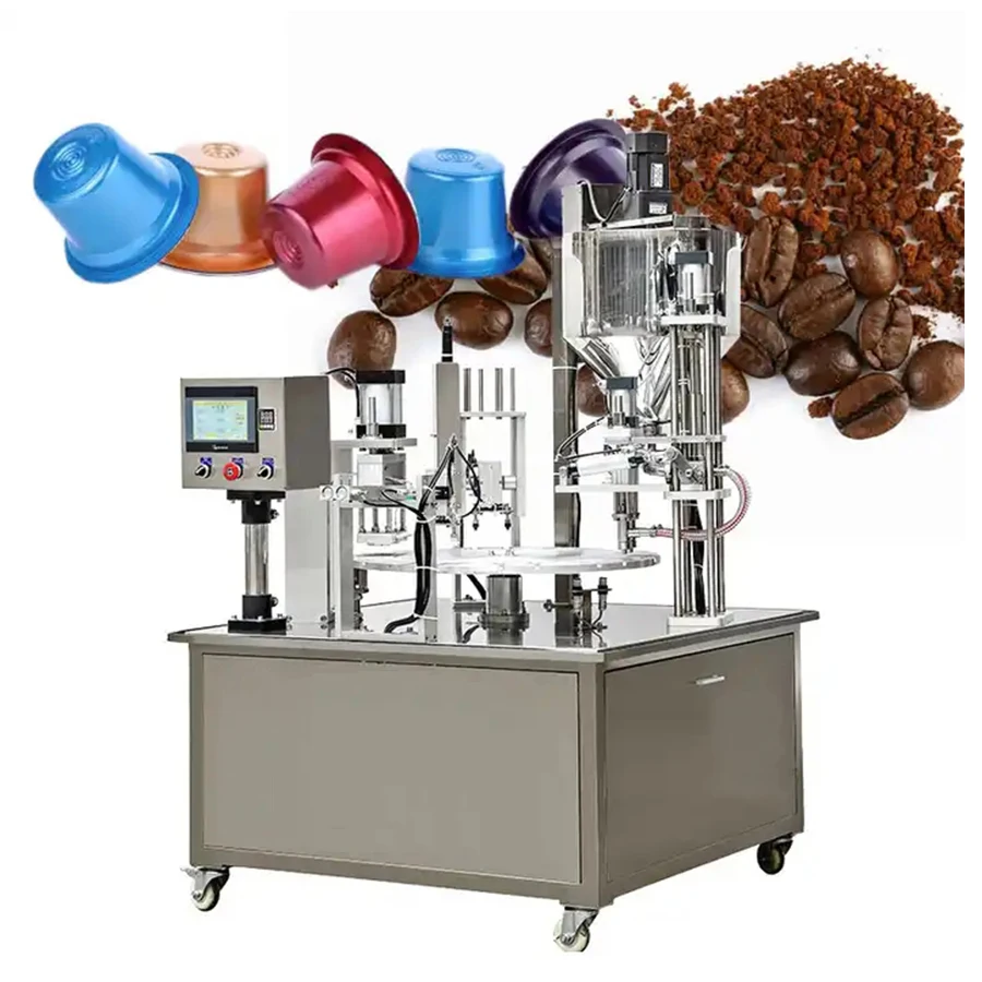 Automatic blanking nespresso cup making machine  coffee capsules filling packing machine