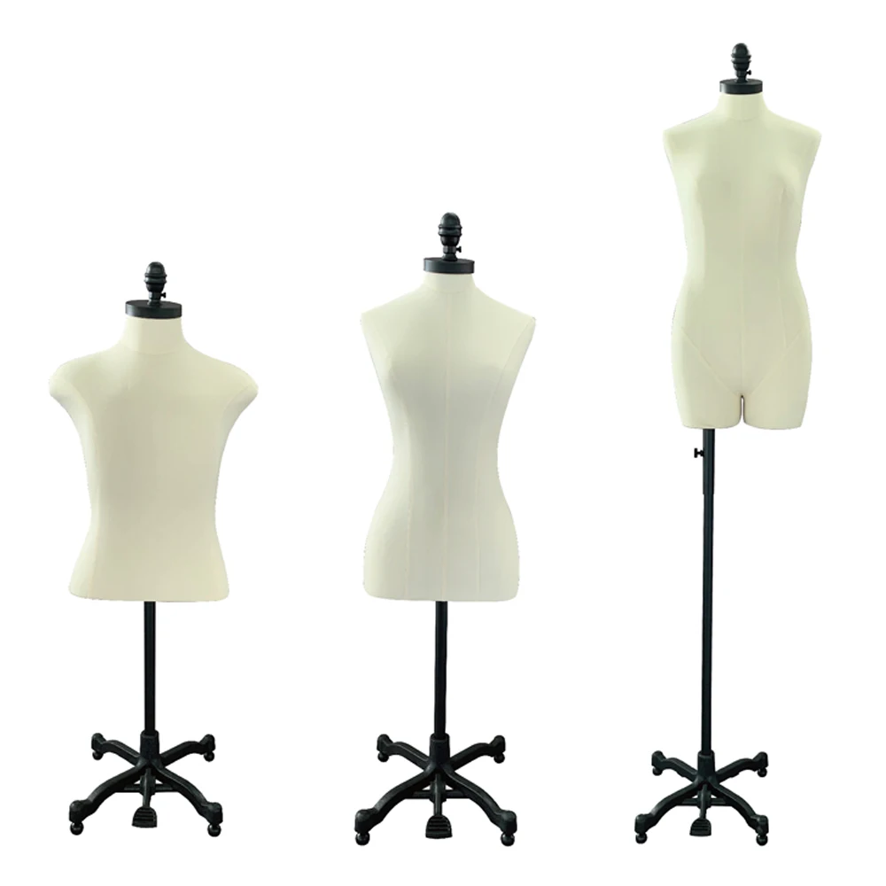 Wholesale Boutique Upper Half Body Mannequin Stand Adjustable Height Female Male Suit Mannequin Torso With Base