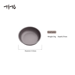 Tito Pure Titanium Baking Dishes Outdoor Cookware Pot Use for Camping Stove Cooking Utensils BBQ Charcoal Fire Pan Set Metal