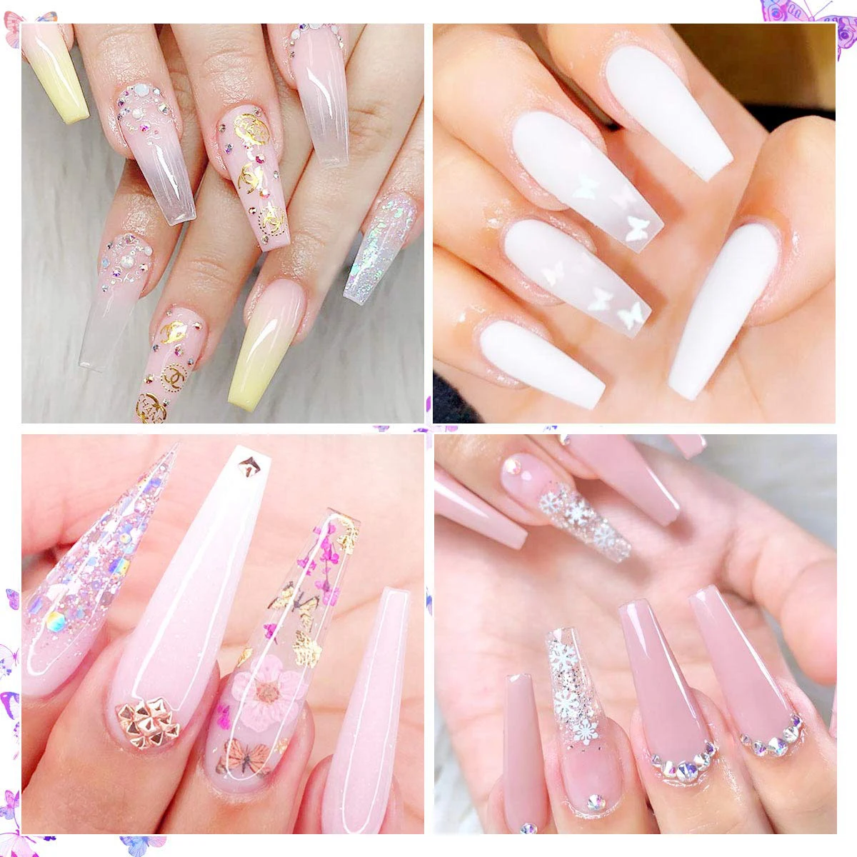 Salon effect moderate thickness easy to shape cut full cover acrylic soft gel nail tips