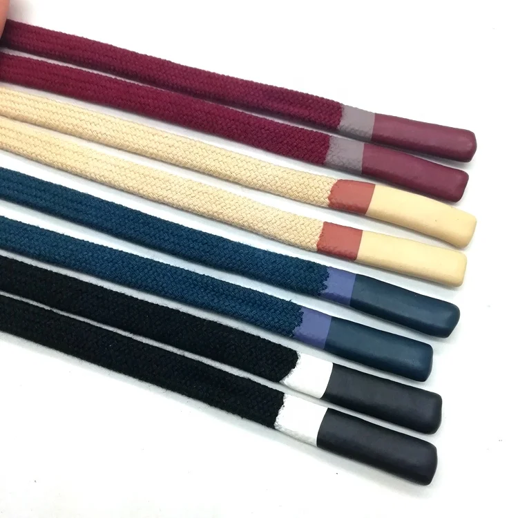New style silicone end flat drawstring cord for garment
