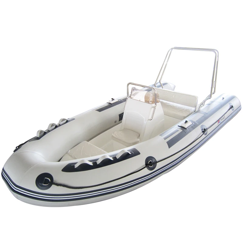 12ft Best-selling Deep V Fiberglass Hull RIB 360 PVC Tube  With Center Console and Seat and EVA for Ocean Fishing