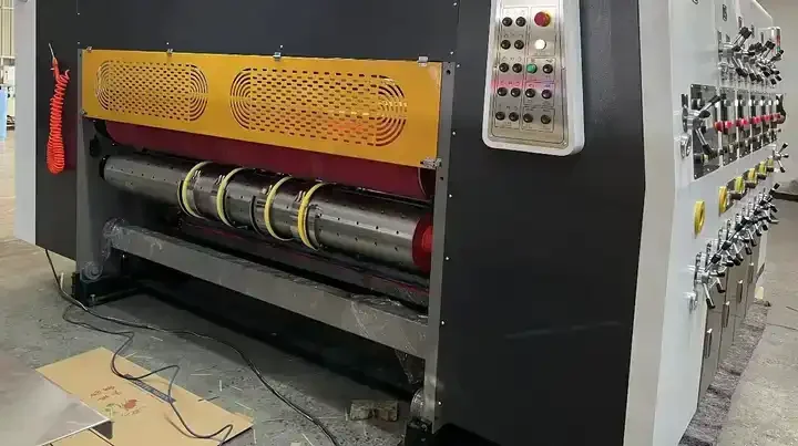 Auto Corrugated Box Making Machines Cardboard 3 Color Logo Flexo Printer Print Printing Slotting Die Cutting Machine For Carton