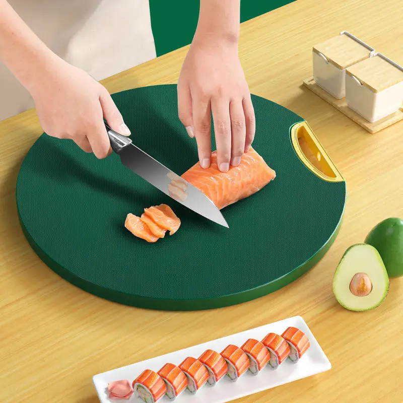 Wholesale Custom Cutting board PE food grade cutting board bone chopping household plastic cutting vegetables rotatable board