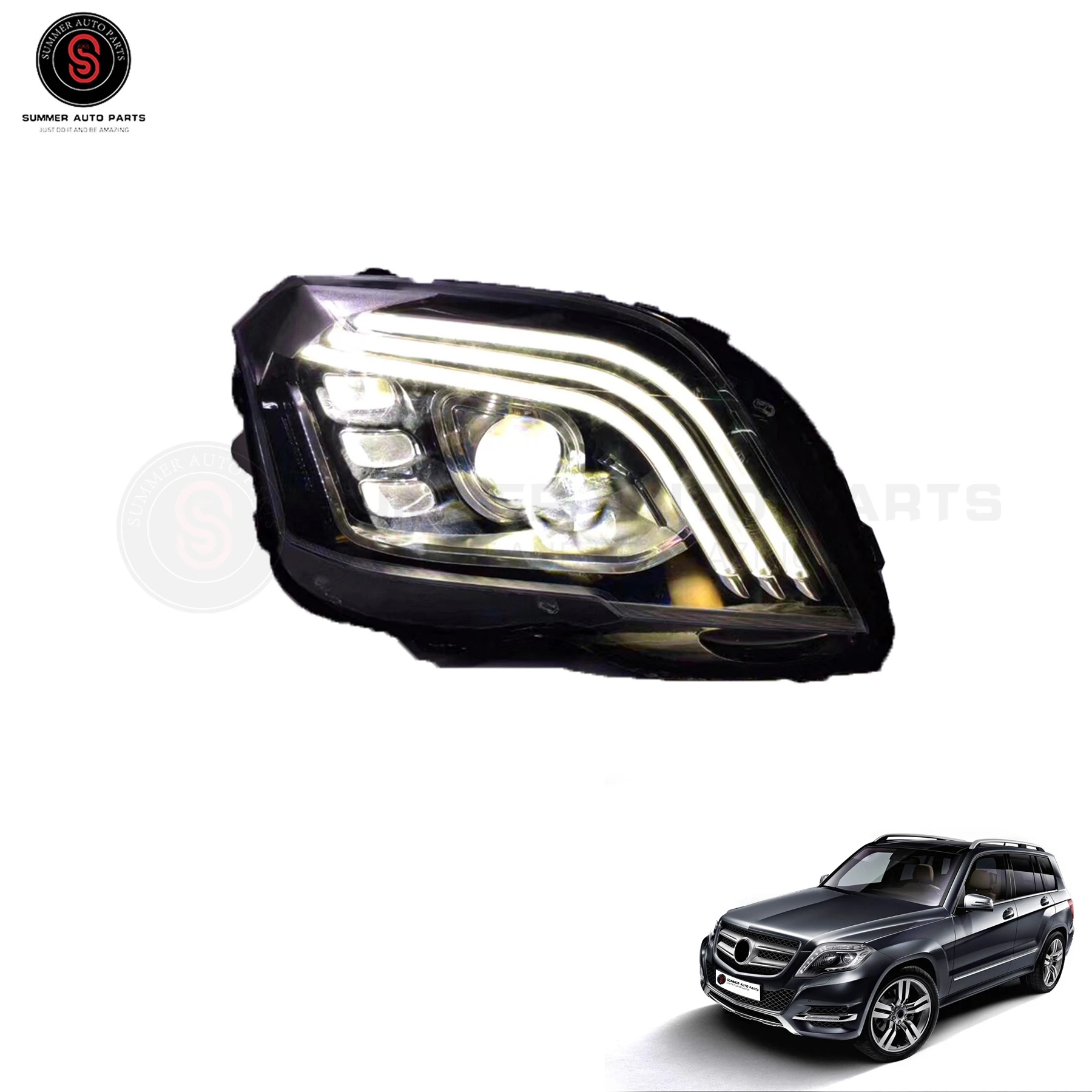 Car auto exterior accessories headlight front lamp M Design design 2009-2012 for  glk class w204