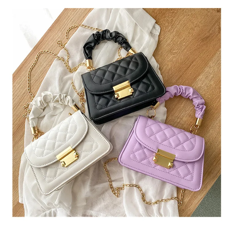 2022 In Stock fashion vegan pu leather ladies purse messenger bags women shoulder handbags