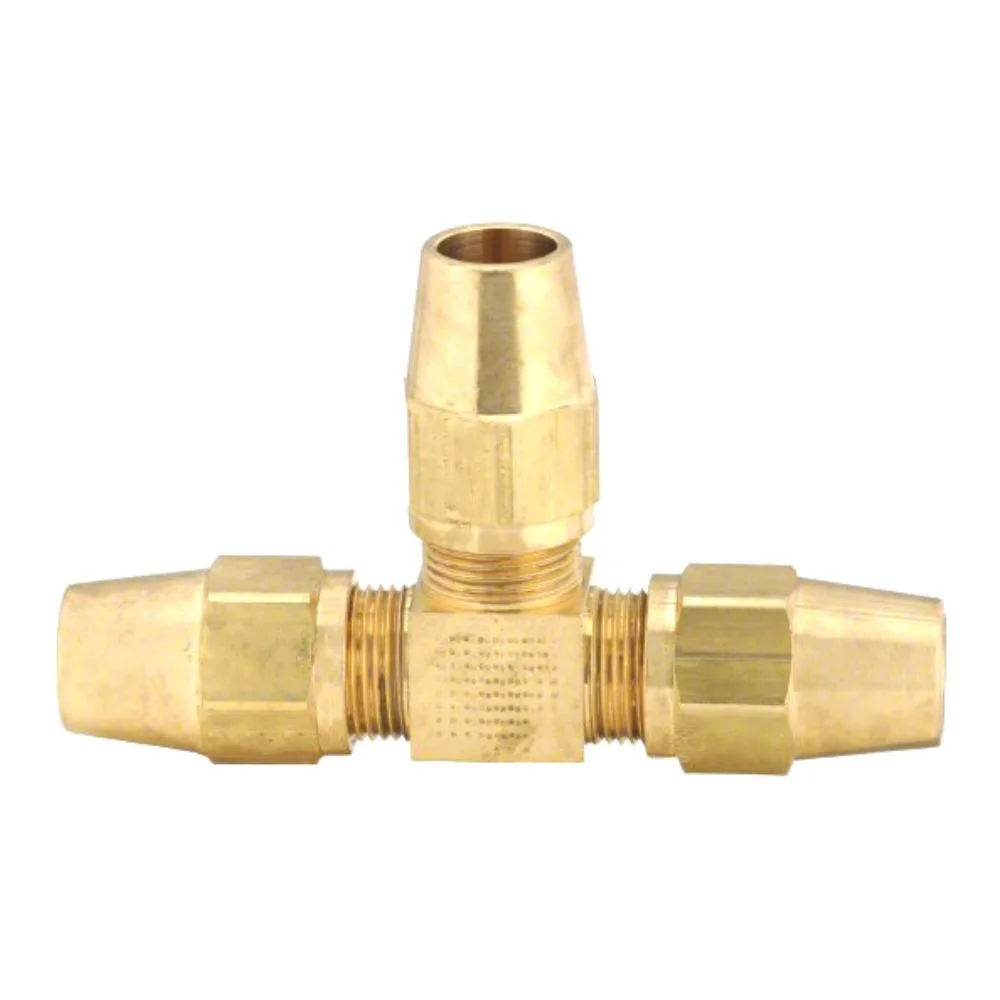 1 4 to 3 8 distributor air brake brass union tee dot fittings for nylon tube