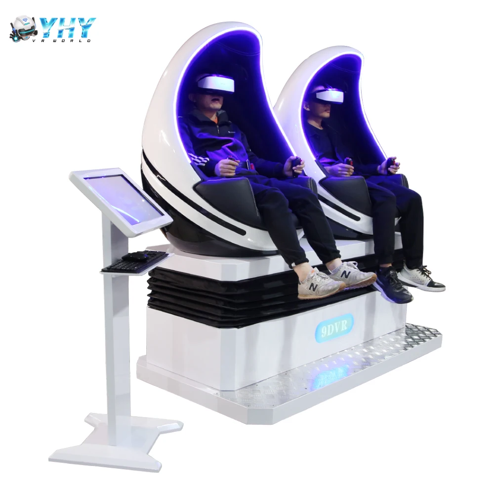 YHY Popular 2 Seats Virtual Reality Cinema Equipment Vr Egg Chair Simulator 9D Egg Vr Cinema