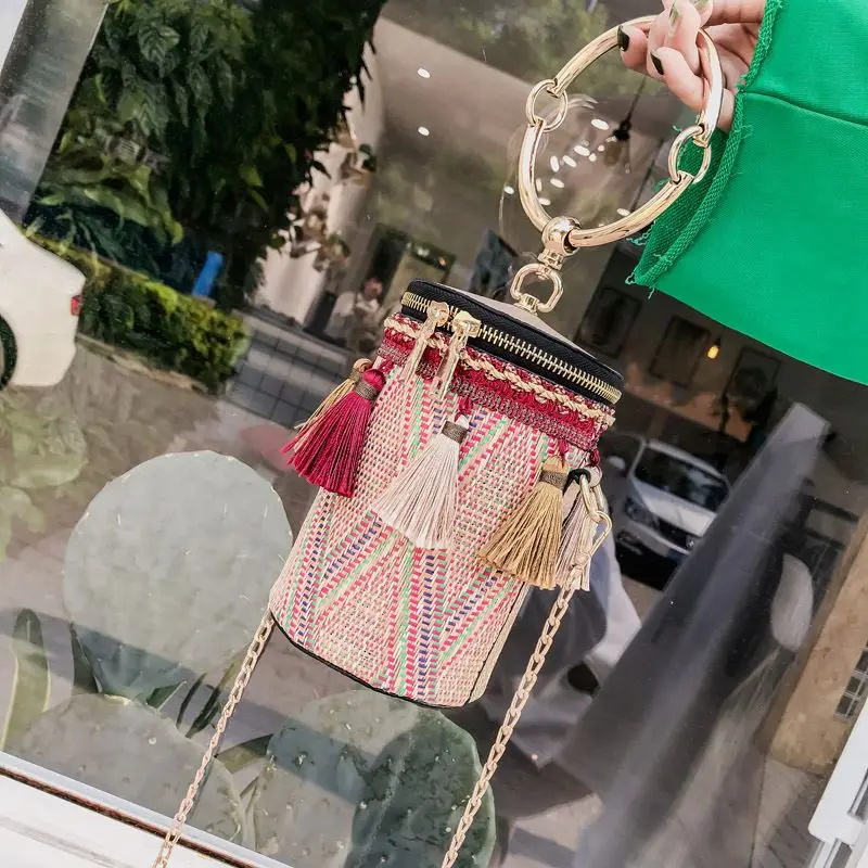 2021 knitted purse weave bag summer handbags shoulder bag for women