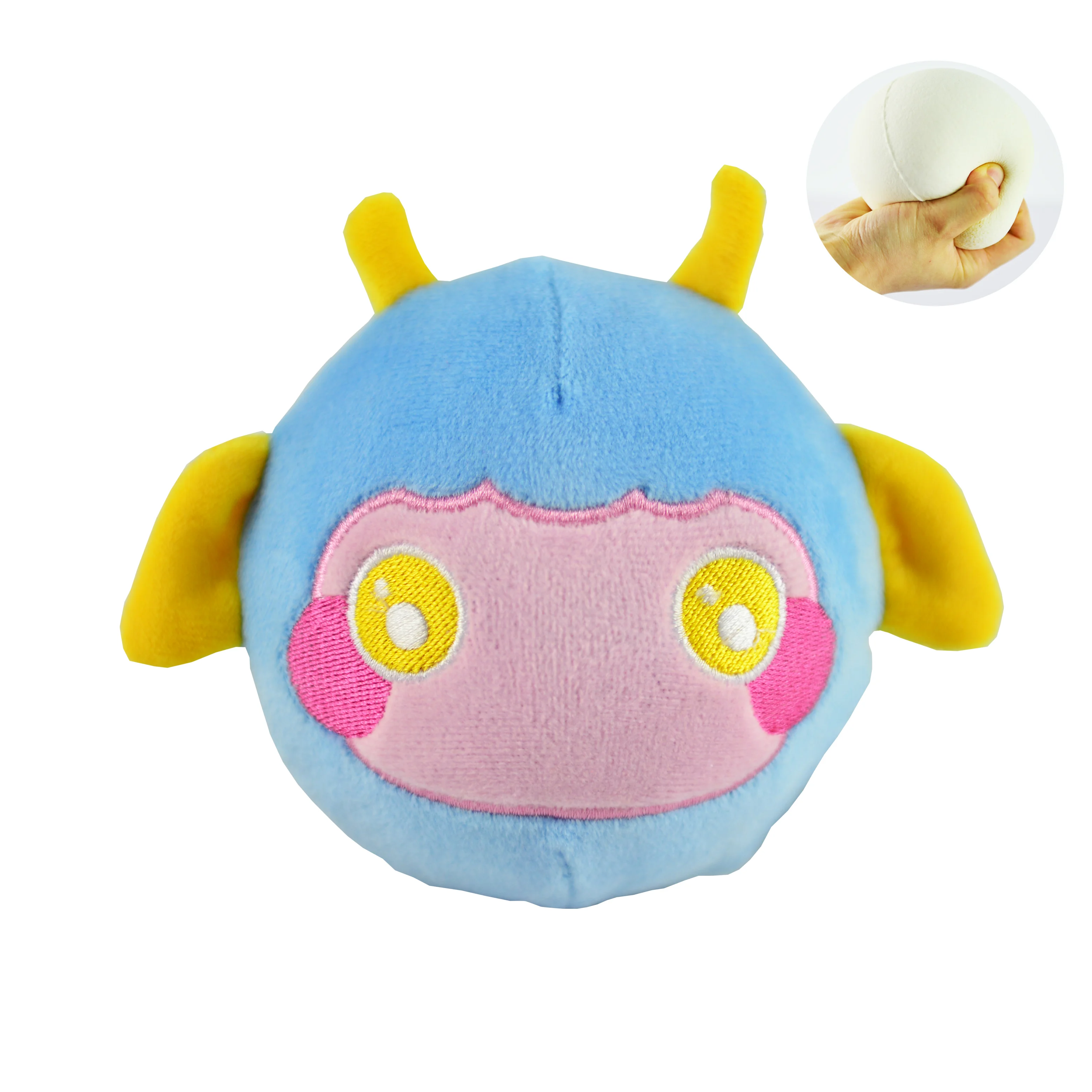 Plush Animal Squishy Keychain Assortment Squish Stuffed Animal Toy Memory Foam Plush Stress Relief Ball