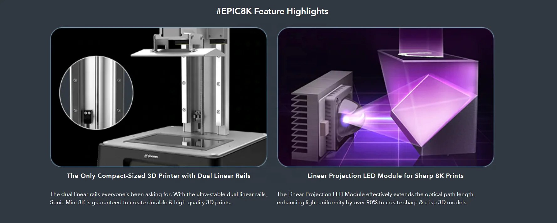 Phrozen Wholesale Sonic Mini 8K Resin LCD 3D Printer