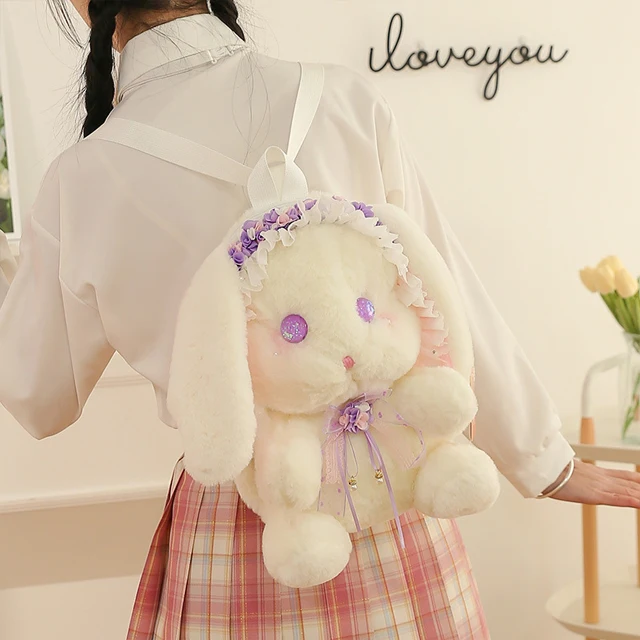 20-30cm wholesale gothic rabbit bunny plushie super soft plush toy custom stuffed animal plush figure toys for kids
