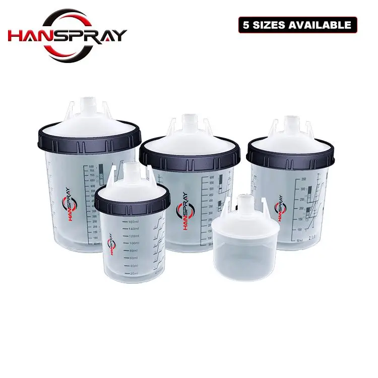 
Hot selling paint spray gun disposable pps cup connector threaded Adaptor plastic paint cups paint mixing cup 