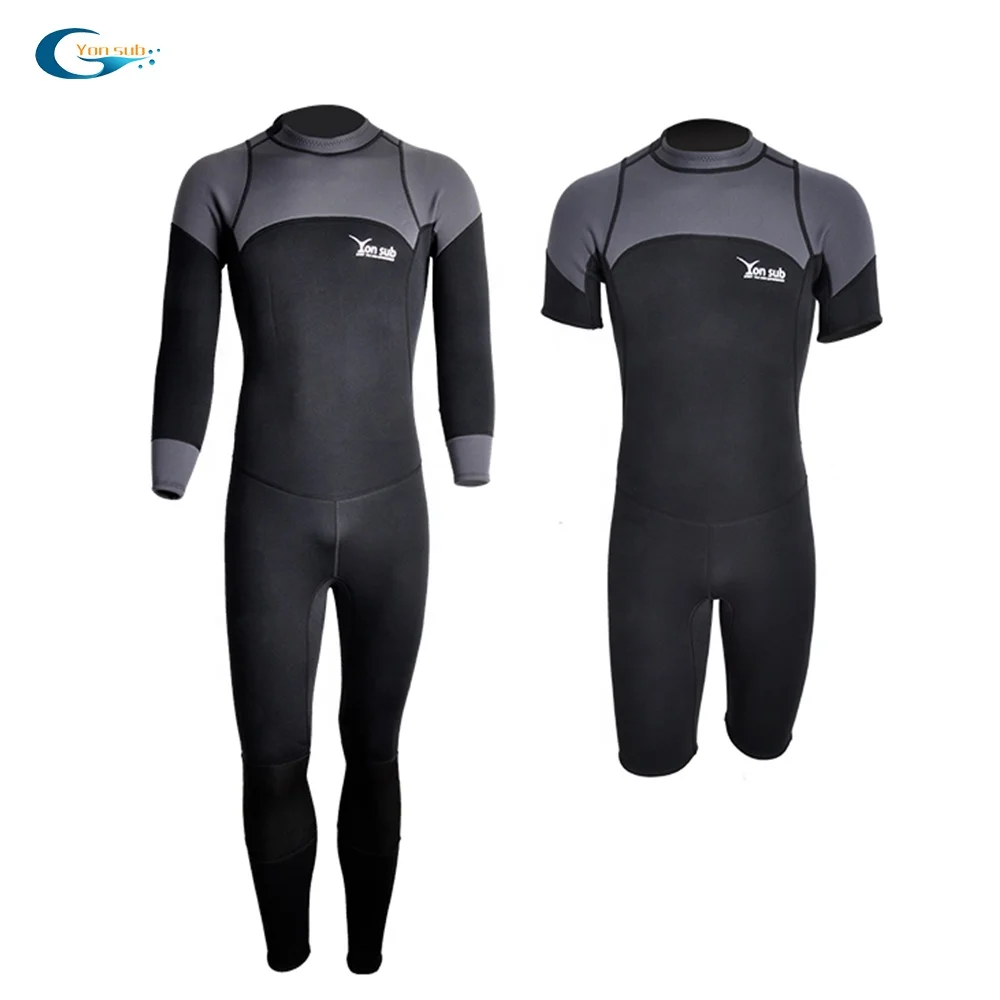 Professional 3mm Long Sleeve Waterproof One Piece Diving suit Neoprene Wetsuit with Back Zipper for Adult