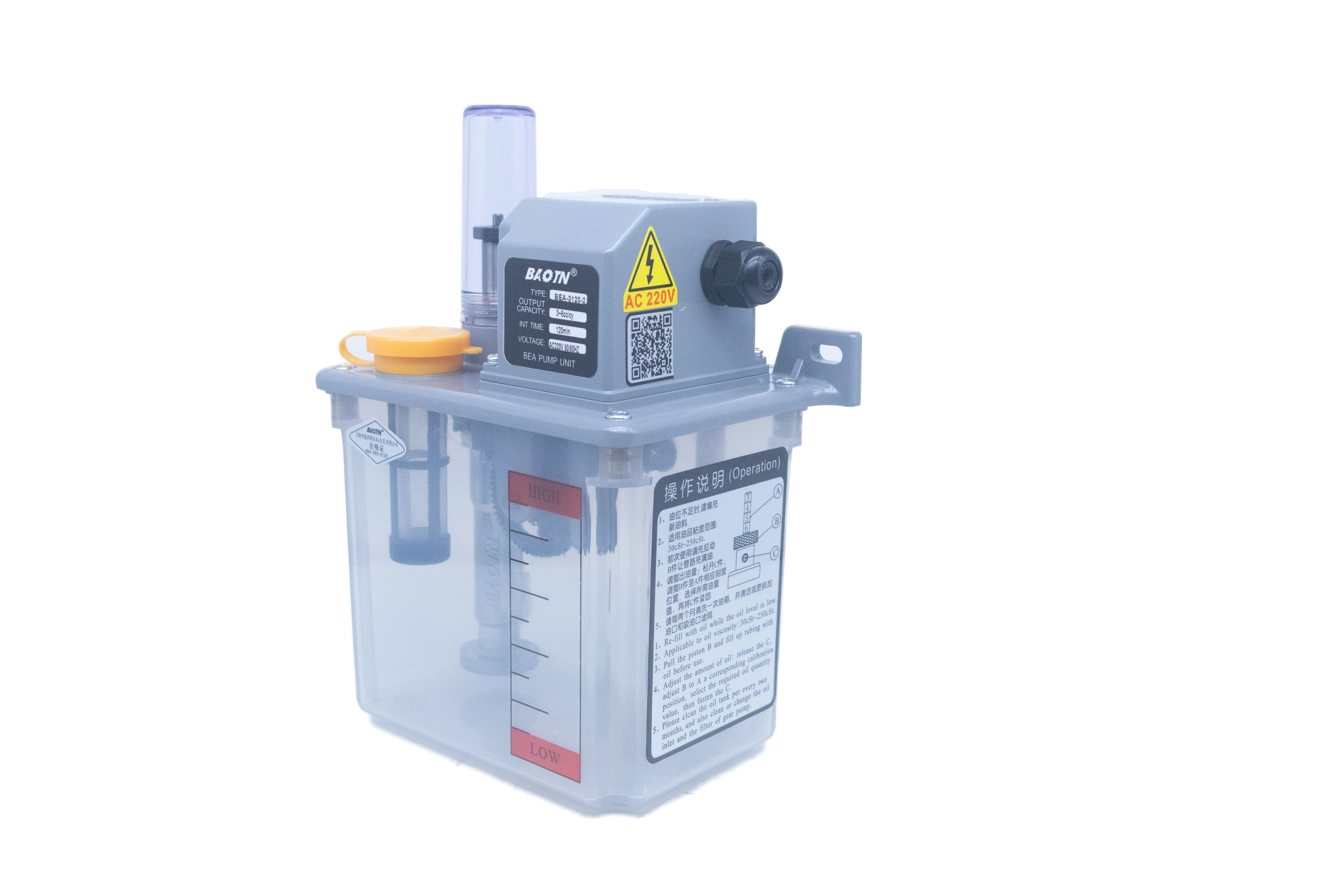 Baotn Thin Oil Positive Displacement Lubricator Oiler BEA Resistance Electric Lubricator lubrication oil pump