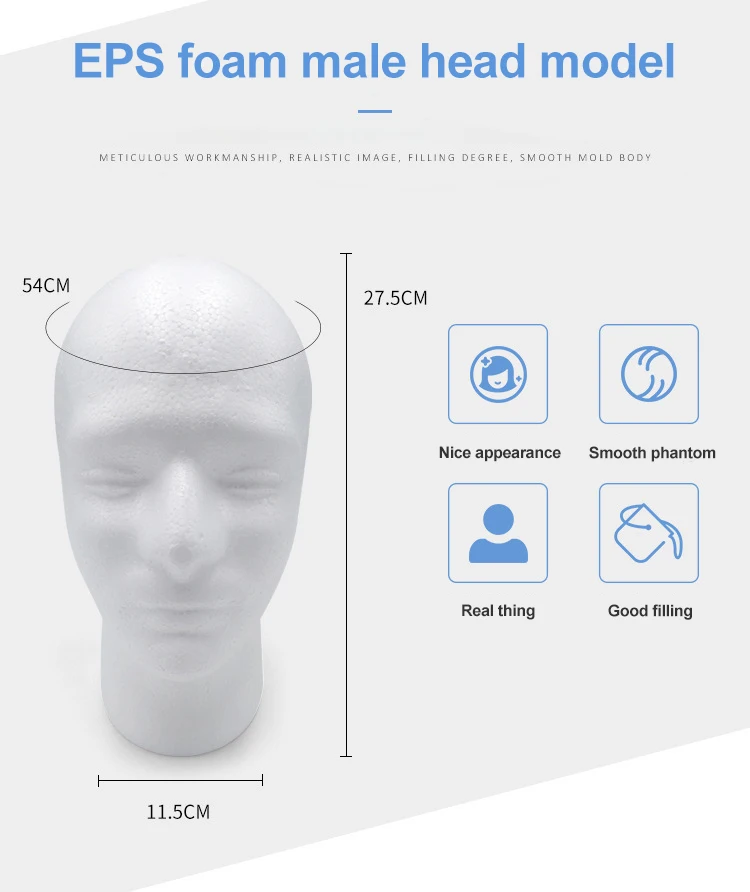 Wholesale Mannequin European and American Cheap foam  head model hair mannequin model head