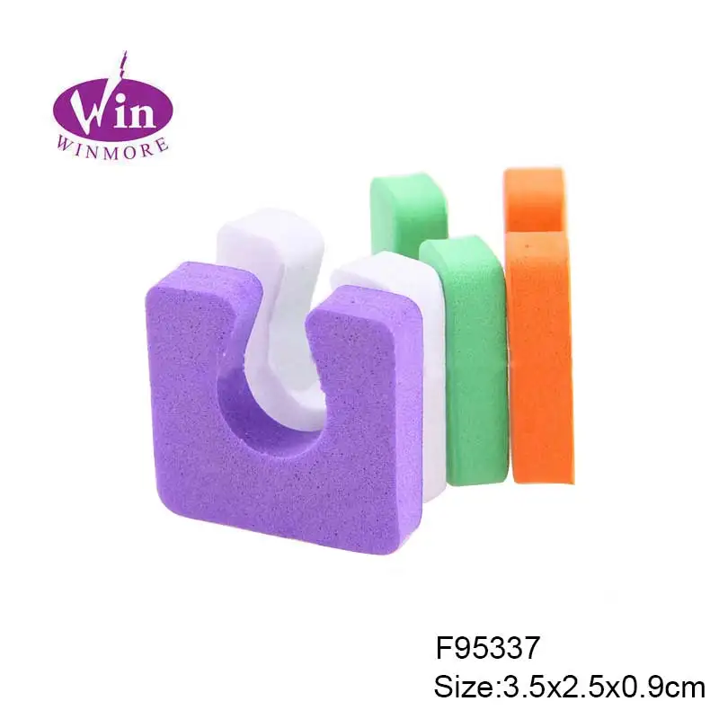 Bright colored mini single toe separator eva foam pedicure tools nail art tools