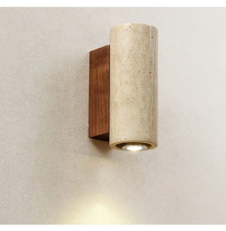 Wholesale Modern Nature Led Median Wall Lights Minimalist Art Deco Yellow Cave Stone Wall Sconce For Living Room