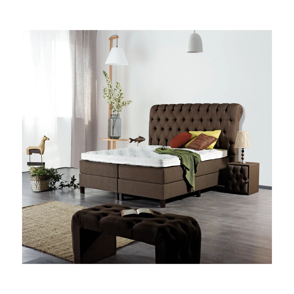 
Adjustable Chesterfield Box Spring Set Wooden Bedroom Furniture 