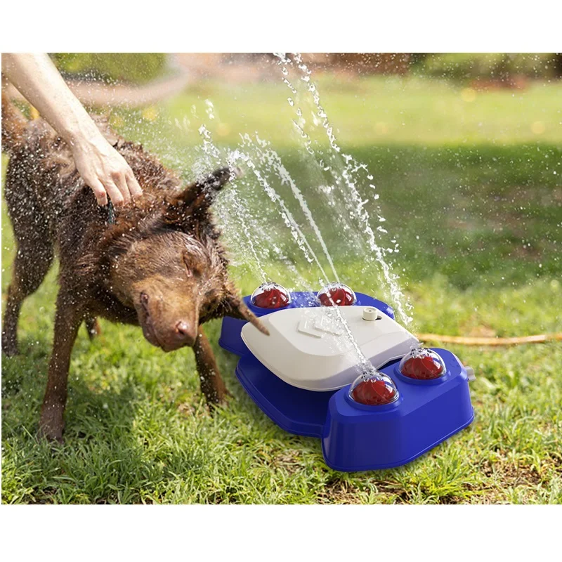 Multi Sprinklers Outdoor Dog Step On Water Fountain Automatic Pet Water Sprinkler For Pet Drinking Bathing