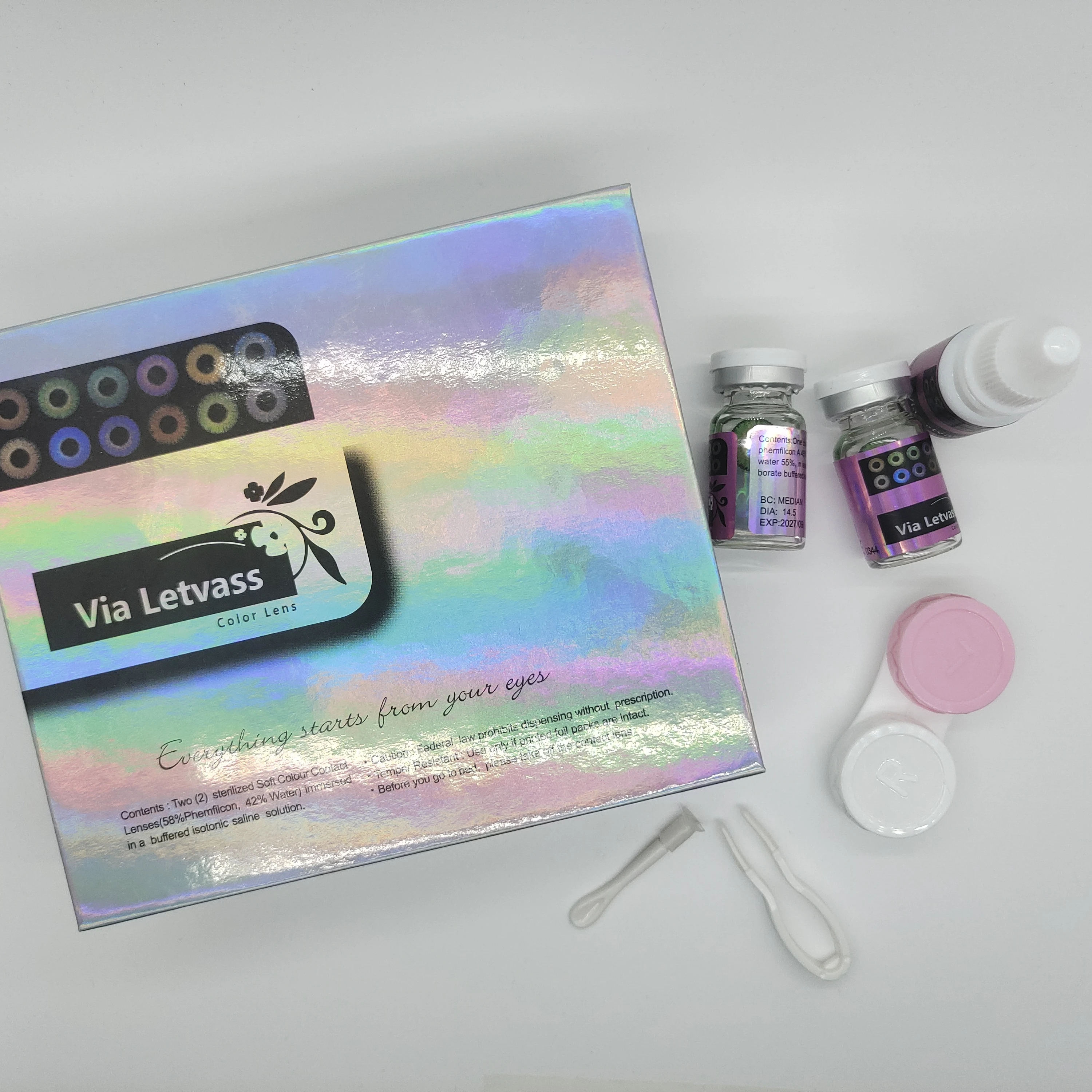 Набор ярких и блестящих контактных линз, мягкие контактные линзы, пинцет, очиститель контактных линз для глаз sarшаньган