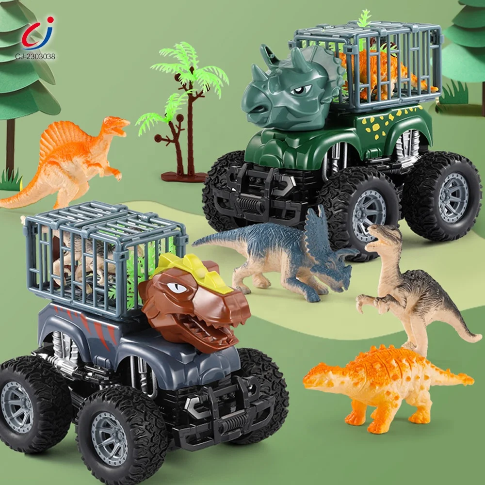 Chengji фрикционный двойной инерционный монстр-автомобиль для мальчиков игрушечный динозавр транспортировочный автомобиль грузовик