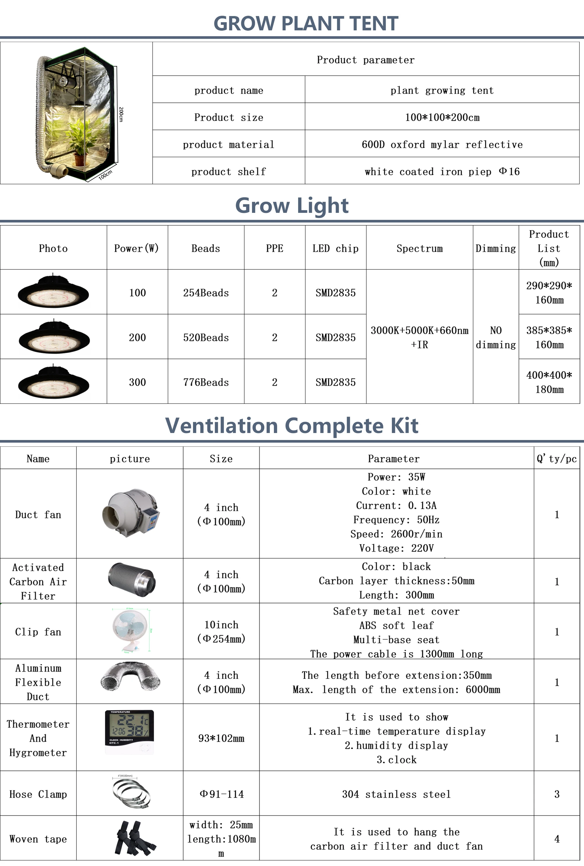 0.6*0.6*1.4 3*3*2m  grow tents plant tents greenhouse flower room hydroponic full-size personalization grow led light 600w 1000w