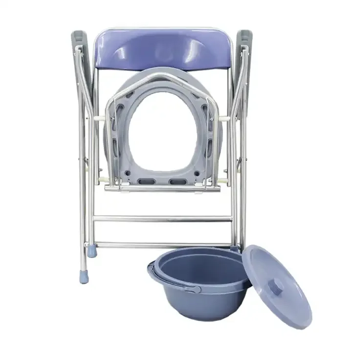 Wholesale Medical Portable Electric Wheelchair Toilet Chair With Bucket Patient Elderly Height Adjustable Folding Commode Chair