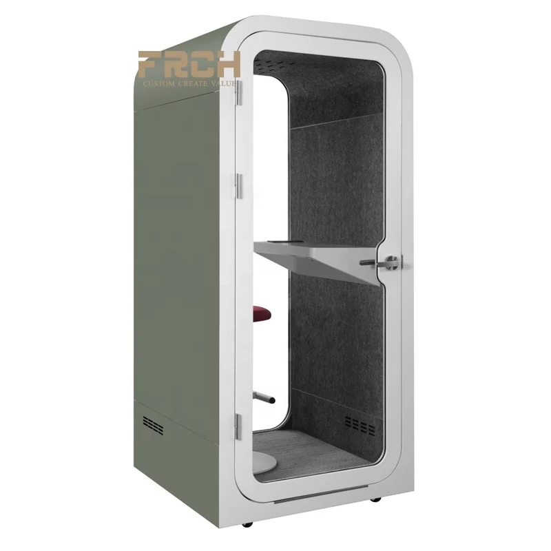 Mini Sound Isolation Booth Public Space Fast Assemble Mobile Soundproof Single Person Acoustic Home Office Pods