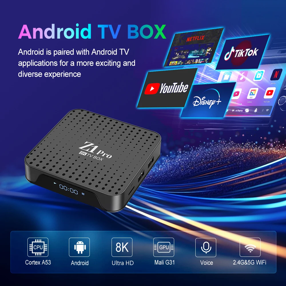 GYS Factory Price OEM  H313 2GB 16GB Android 10 4K BT Remote Dual WiFi Z1 Pro Smart Set Top Box