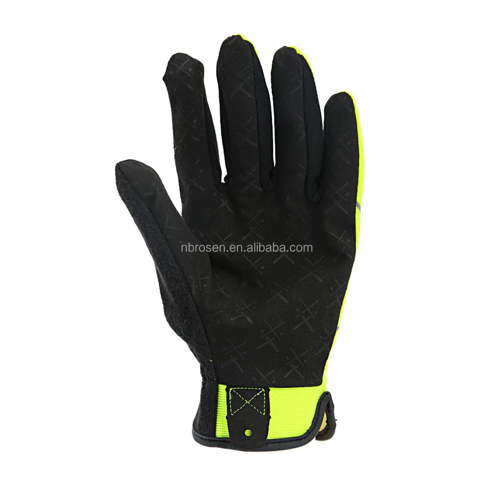 Hi-vis Reflective Elastic Spandex Breathable Leather Anti-Impact Multi-Purpose Safety Gloves for Auto Mechanical Gardening