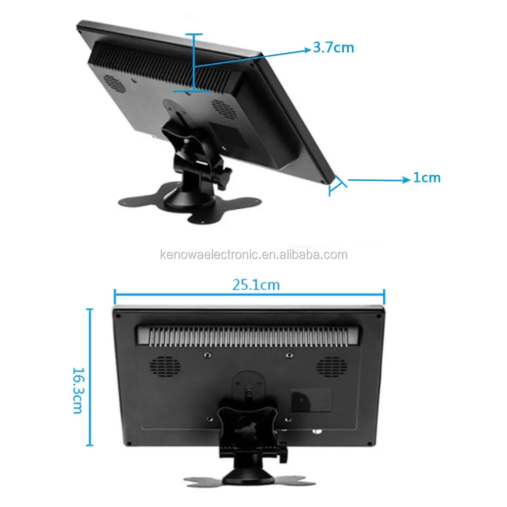 10.1 inch 1920*1200 Portable PC Monitor with VGA HD-MI BNC USB for PS4 xbox Series Raspberry CCTV lcd monitors