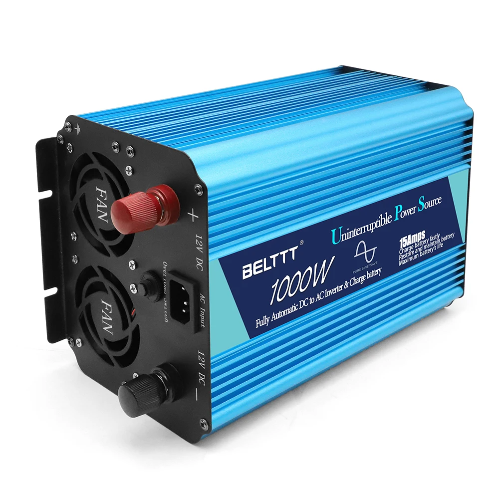 DC to AC Rechargeable UPS 1000w inverter with battery charger UPS